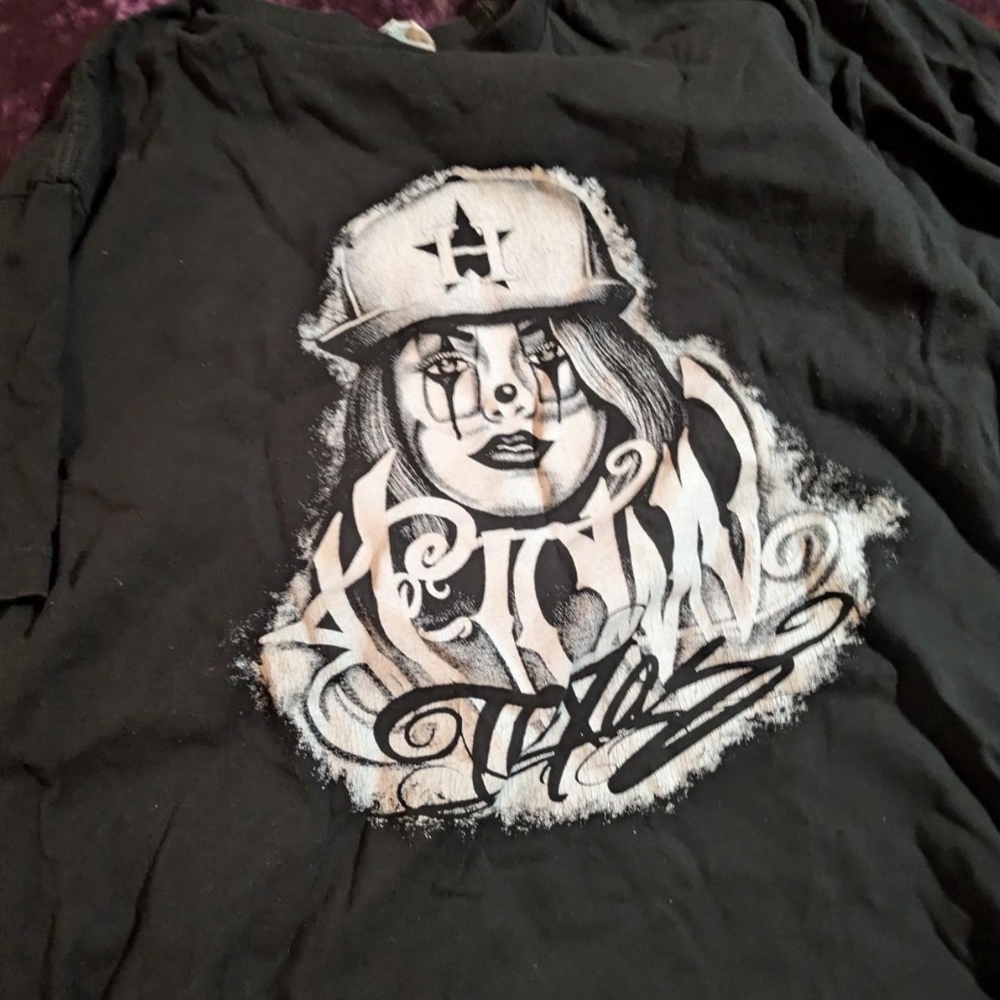 Rainbow Black Short Sleeve Tee with White Graphic